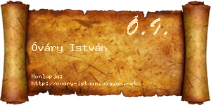 Óváry István névjegykártya