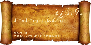 Óváry István névjegykártya