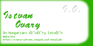 istvan ovary business card